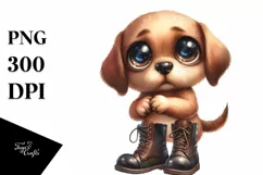 Expressive Puppy with Big Eyes | Sublimation | Clipart Product Image 1