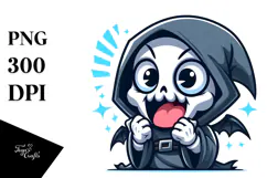 Excited Cartoon Reaper PNG Product Image 1