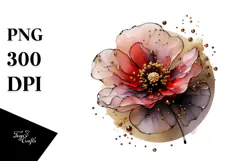 Abstract Golden Poppy PNG Product Image 1