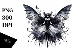 Detailed Gothic Fairy | Sublimation | Clipart Product Image 3