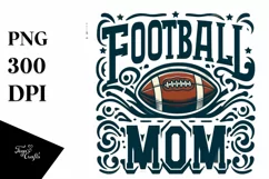 Vintage Football Mom on Canvas Edges Product Image 1