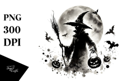 PINOCCHIO Skull with Hair Halloween PNG Product Image 1