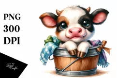 Colorful Baby Cow | Clipart Product Image 1