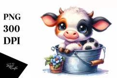 Colorful Baby Cow | Clipart Product Image 3