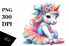 Baby Unicorn Lyrical Dancer, Dreamy PNG Product Image 3