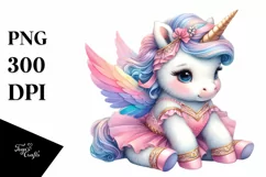 Baby Unicorn Lyrical Dancer, Dreamy PNG Product Image 1