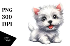 Cartoon West Highland White Terrier, High-Resolution PNG Product Image 1