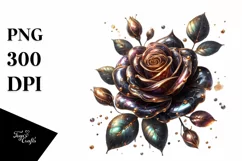 Detailed Shiny -like Rose Watercolor Splash Product Image 1