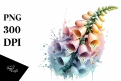 Detailed Glossy Foxglove with Transparent PNG Product Image 1