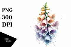 Detailed Glossy Foxglove with Transparent PNG Product Image 1