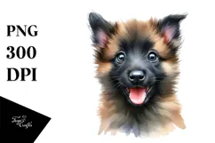 Baby Malinois with Crazy Fur, Transparent PNG Product Image 1