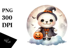 dressed for Halloween Baby Seal PNG Product Image 1