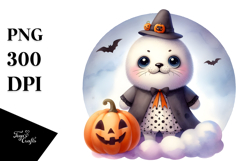 dressed for Halloween Baby Seal PNG Product Image 1