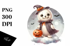 dressed for Halloween Baby Seal PNG Product Image 3