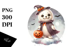dressed for Halloween Baby Seal PNG Product Image 1