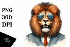 Lion Portrait Retro es Sublimation Clipart Product Image 1