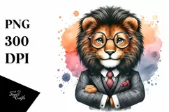 Lion Portrait Retro es Sublimation Clipart Product Image 1