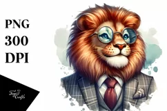 Lion Portrait Retro es Sublimation Clipart Product Image 1