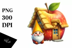 Detailed Gnome with Yellow Hat PNG Product Image 1