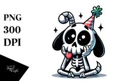Goofy Skeletton with Party Hat PNG Product Image 1