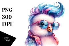 Cute Baby Dove Watercolor PNG Product Image 1