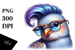 Cute Baby Dove Watercolor PNG Product Image 1