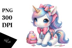 Cute Baby Unicorn Pastel Clipart Product Image 1