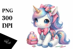 Cute Baby Unicorn Pastel Clipart Product Image 1