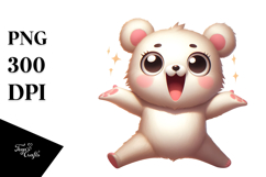 Digital Painting of Cute Cartoon Bear PNG Product Image 1