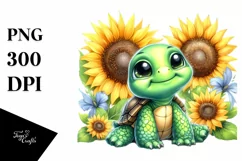 Funny Cute Baby Turtle | Sublimation | PNG Clipart Product Image 3