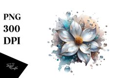 Colorful Shiny Jasmine Watercolor Splash Clipart Product Image 3