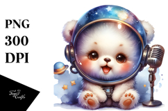 Cute Baby Bear Astronaut PNG Product Image 1
