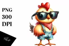 Funny Chiken Standing Sunglasses Big Eyes | Sublimation Product Image 3