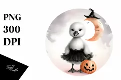 Cute Halloween Baby Swan PNG Product Image 3