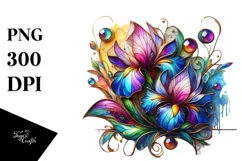 Watercolor Luxury Flower Splash Clipart Product Image 1