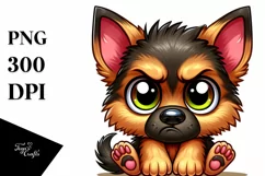 Funny Baby German Shepherd Clipart, Transparent PNG Product Image 3