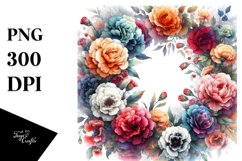 Colorful Floral Frame | Clipart Product Image 3