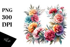 Colorful Floral Frame | Clipart Product Image 3