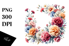 Colorful Floral Frame | Clipart Product Image 1