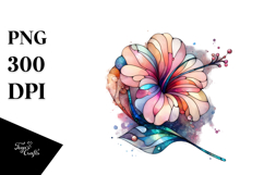 Pastel Hibiscus Stained PNG Product Image 1