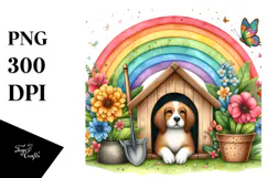Watercolor Dog House | Clipart Product Image 1