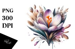 Pastel Wooden Crocus Metallic Splash | Clipart Product Image 1