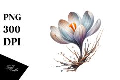 Pastel Wooden Crocus Metallic Splash | Clipart Product Image 3