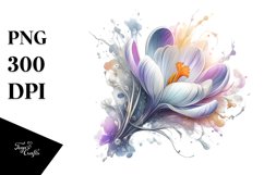 Pastel Wooden Crocus Metallic Splash | Clipart Product Image 1