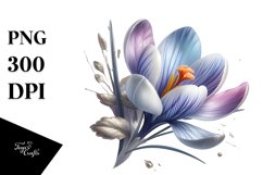 Pastel Wooden Crocus Metallic Splash | Clipart Product Image 3