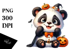 Baby Panda for Halloween, Transparent PNG Product Image 1