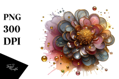 Glossy Marigold with Golden Insertions, PNG Product Image 1