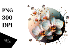 Orchid Watercolor Splash PNG Product Image 1