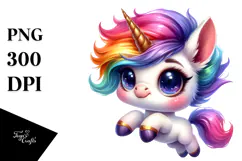 Funny Baby Unicorn, Sublimation PNG Product Image 1