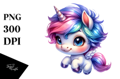 Vibrant Baby Unicorn, Transparent PNG Product Image 1